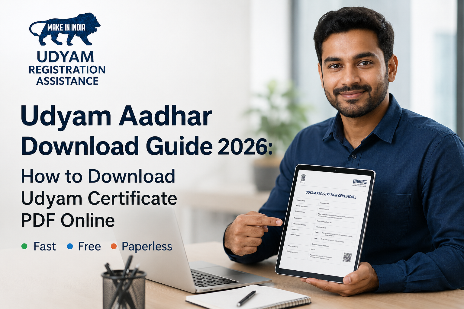 Udyam Aadhar Download | Udyam Certificate Download PDF | MSME Certificate Download PDF